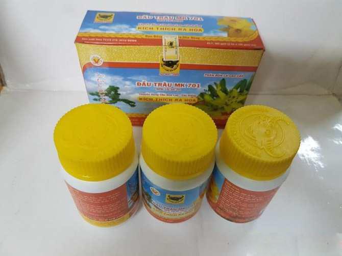 Phân bón kích thích ra hoa Đầu Trâu MK 701 - 100 g