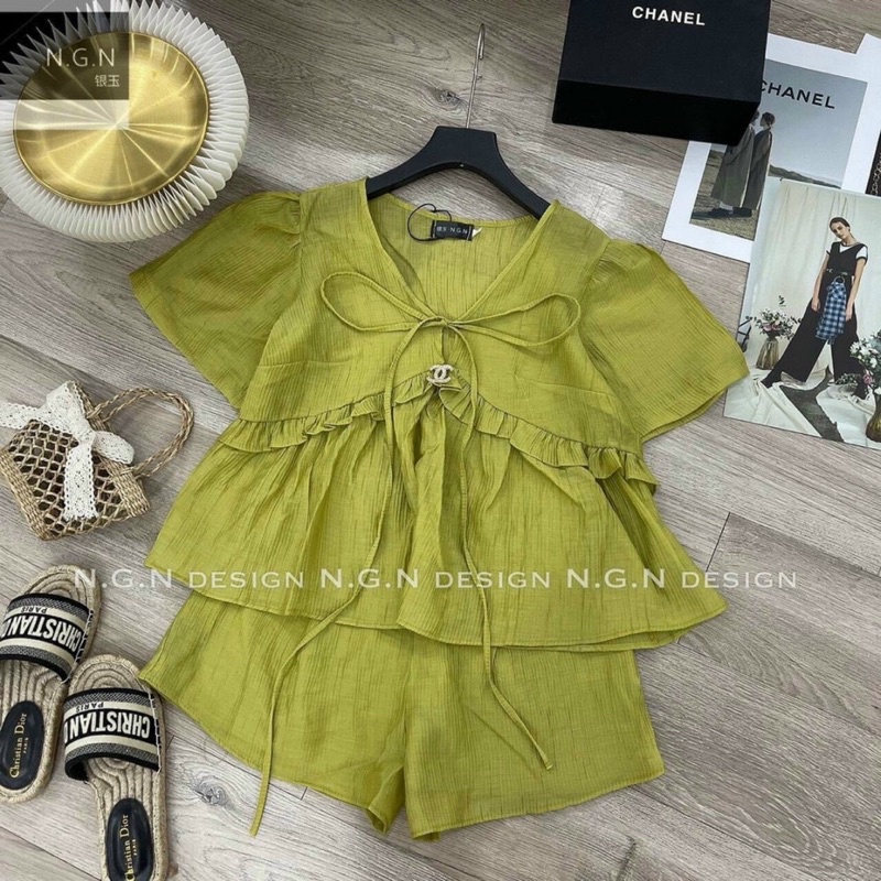 [Ảnh thật /Videos] Set Sơ mi rộng mềm mịn mặc lên siêu xinh hot trend