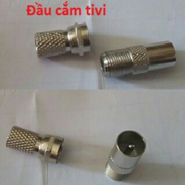Đầu nối tivi,Jack tivi ăng ten thẳng vặn F5 Hàng Loại 1