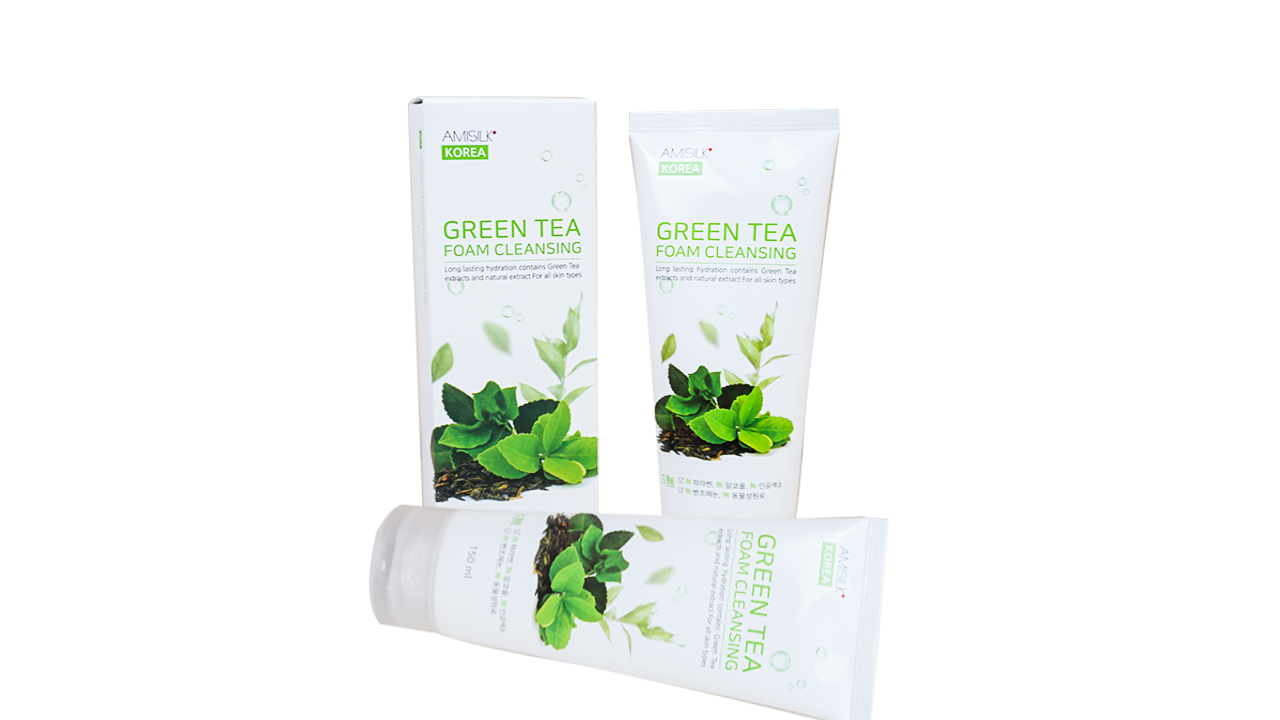 Sữa rửa mặt Amisilk trà xanh 150ML korea