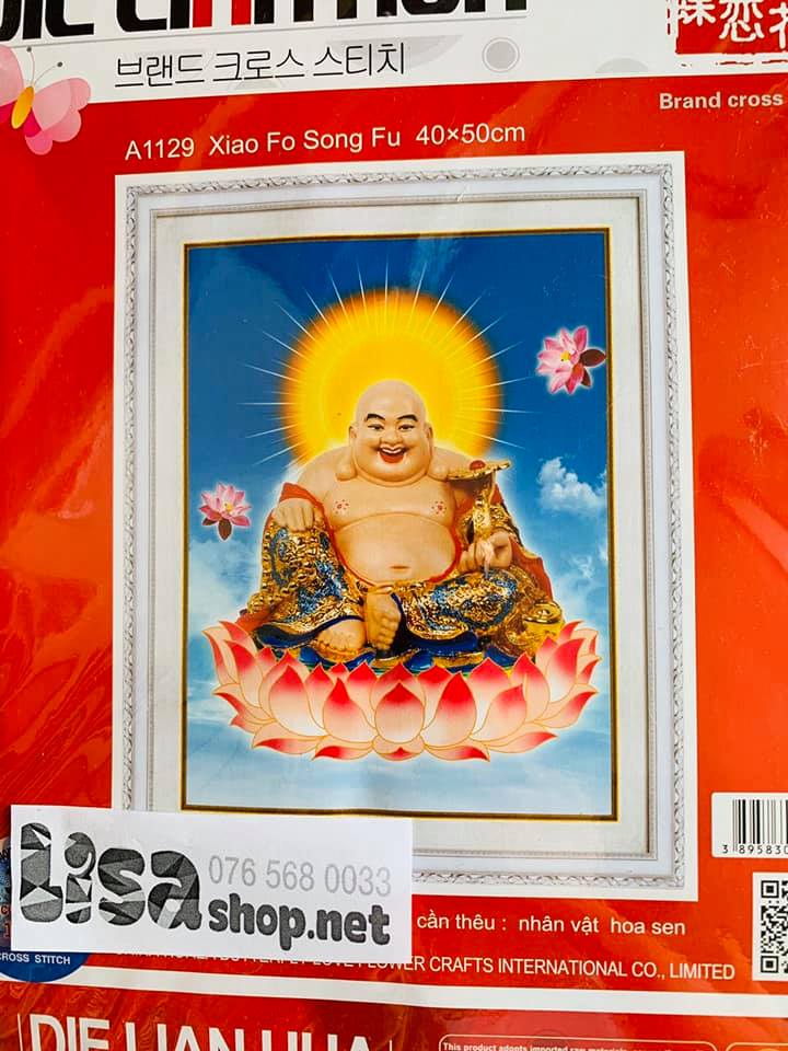 Tranh thêu chữ thập PHẬT DI LẠC 40x50cm chưa thêu 3d a1129