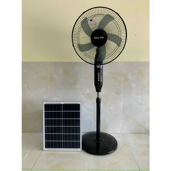 Quạt năng lượng mặt trời, quạt tích điện cao cấp công suất lớn, sạc trực tiếp từ nguồn điện 220V