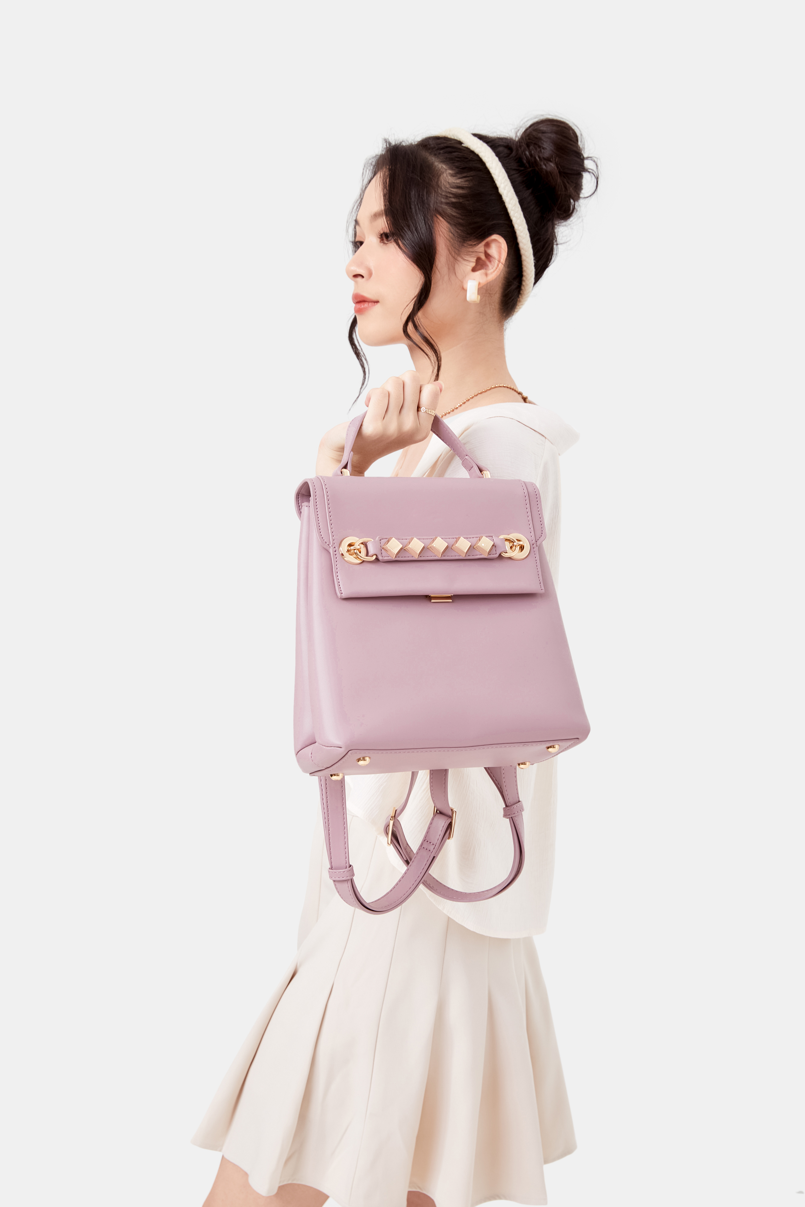 Balo Nữ Thời Trang JUNO Đính Đinh Tán BL143