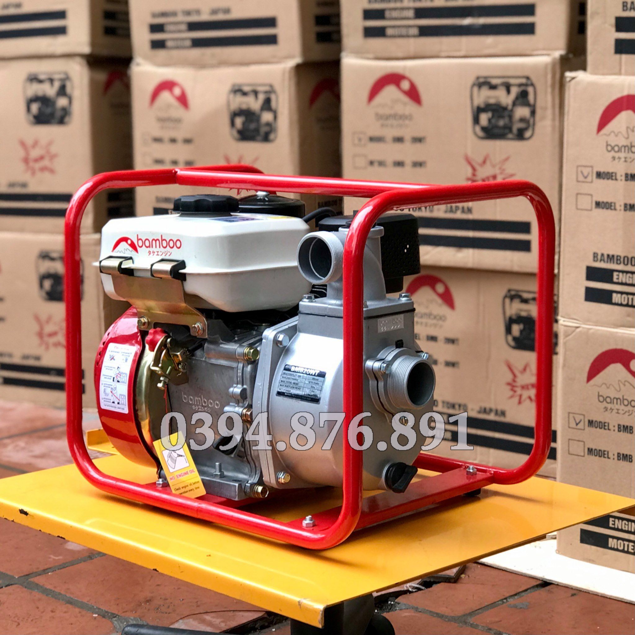 [FREE SHIP] Máy Bơm Nước Chạy Dầu 6.5Hp Bamboo XB20WT