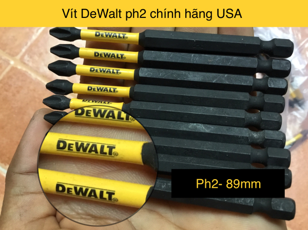 [HCM]Bộ 5 Mũi Vít DeWalt Ph2 89mm
