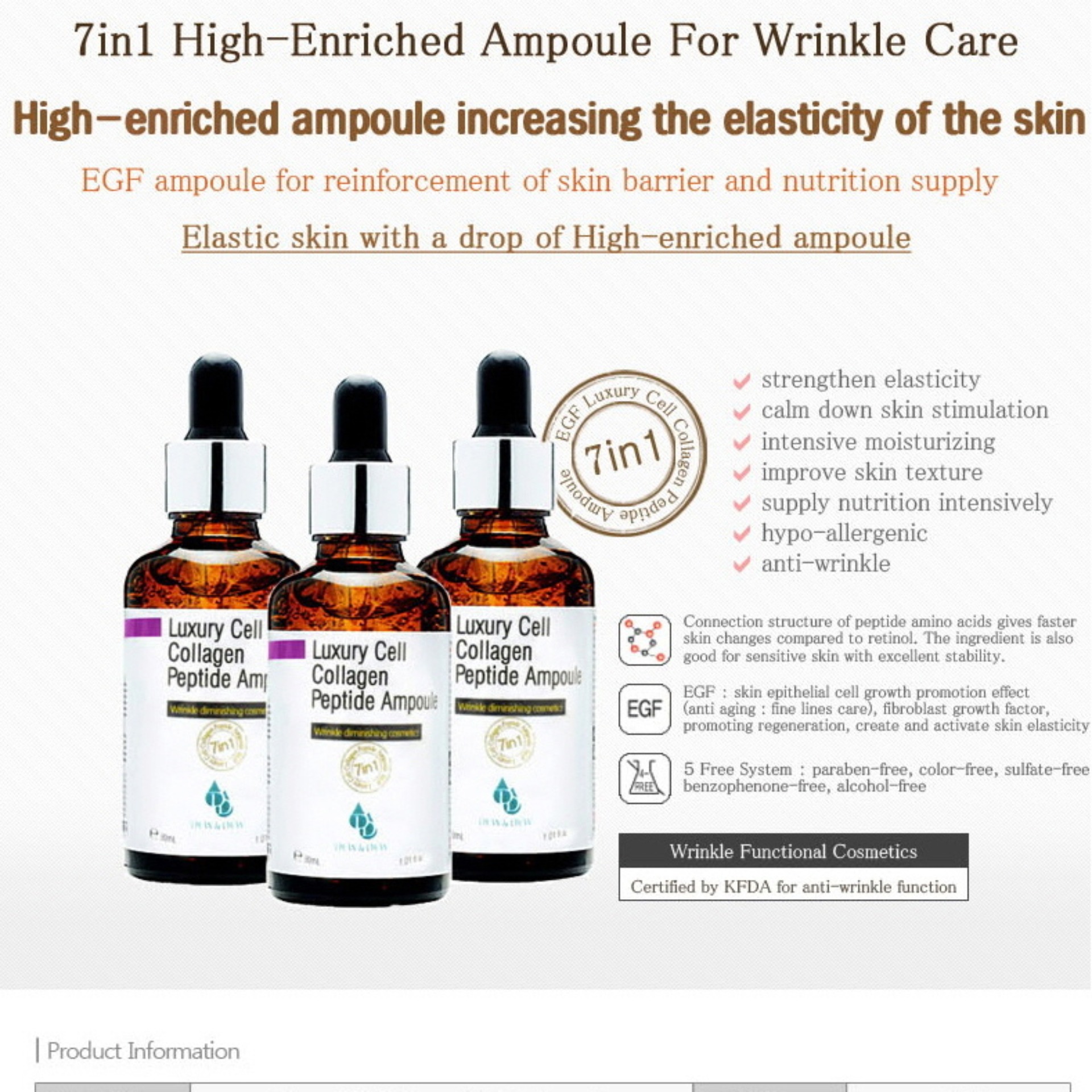 Tinh chất DEW&DEW Luxury Cell Collagen Peptide Ampoule 30ml