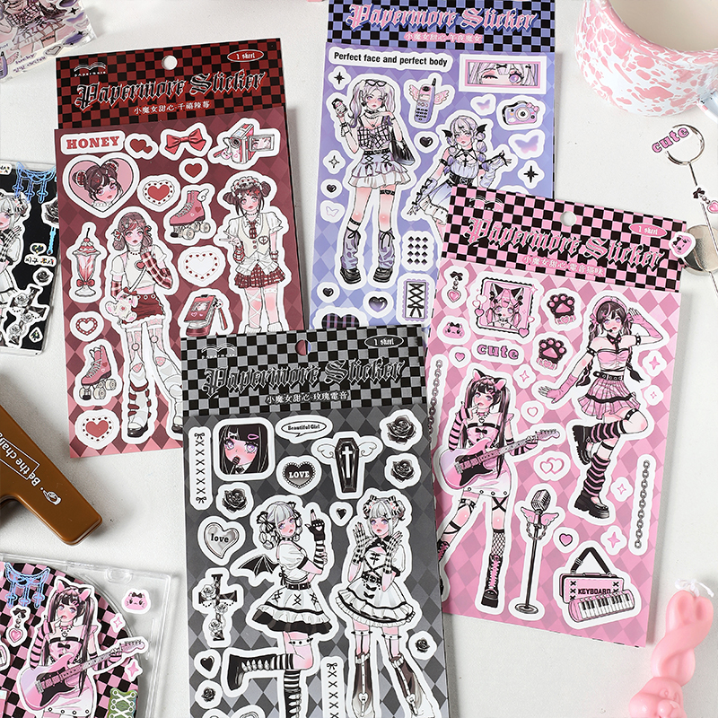 Sticker Cute Con gái Hàn Quốc Cool Nhãn dán Trang trí sổ tay DIY Trang trí Dễ thương