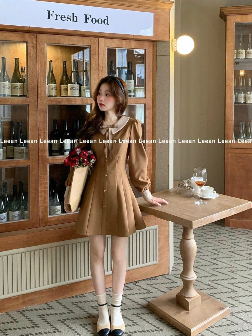 Váy đầm nữ chất liệu umi phối xinh xắn