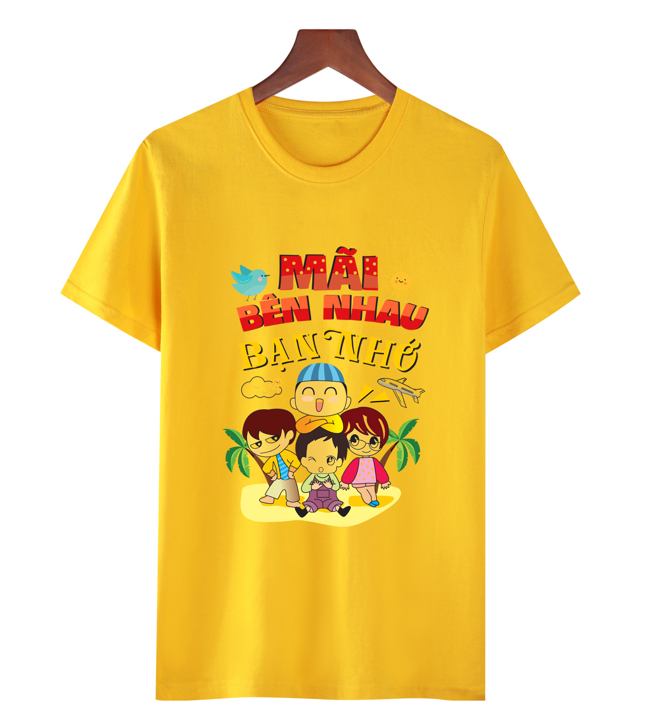 Áo thun nam, áo phông cho nam đẹp Mãi Bên Nhau Bạn Nhé chất liệu thoáng mát, chất vải cotton Hàn Quốc ATDL23  THƯƠNG HIỆU LAVIESHOP