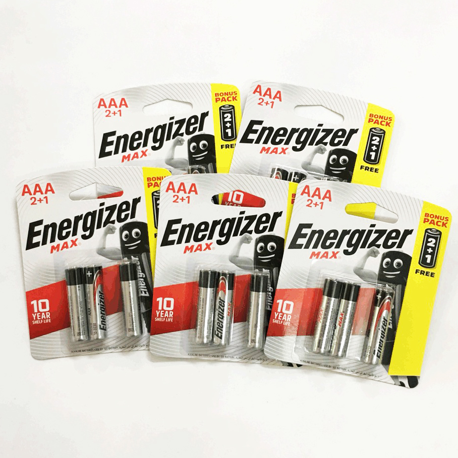 Vỉ 3 viên Pin AAA Energizer Max E92 Alkaline chính hãng