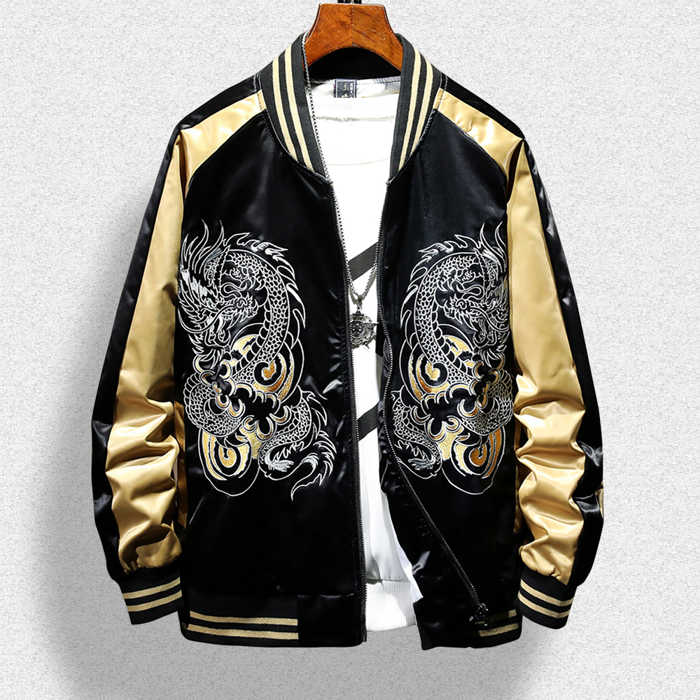 Áo Khoác Nhẹ Nam Nữ Khóa Kéo In Hình Con Rồng Kiểu Dáng Hàn Quốc Thanh Lịch Thời Trang 4MENHCM AO KHOAC 9000030