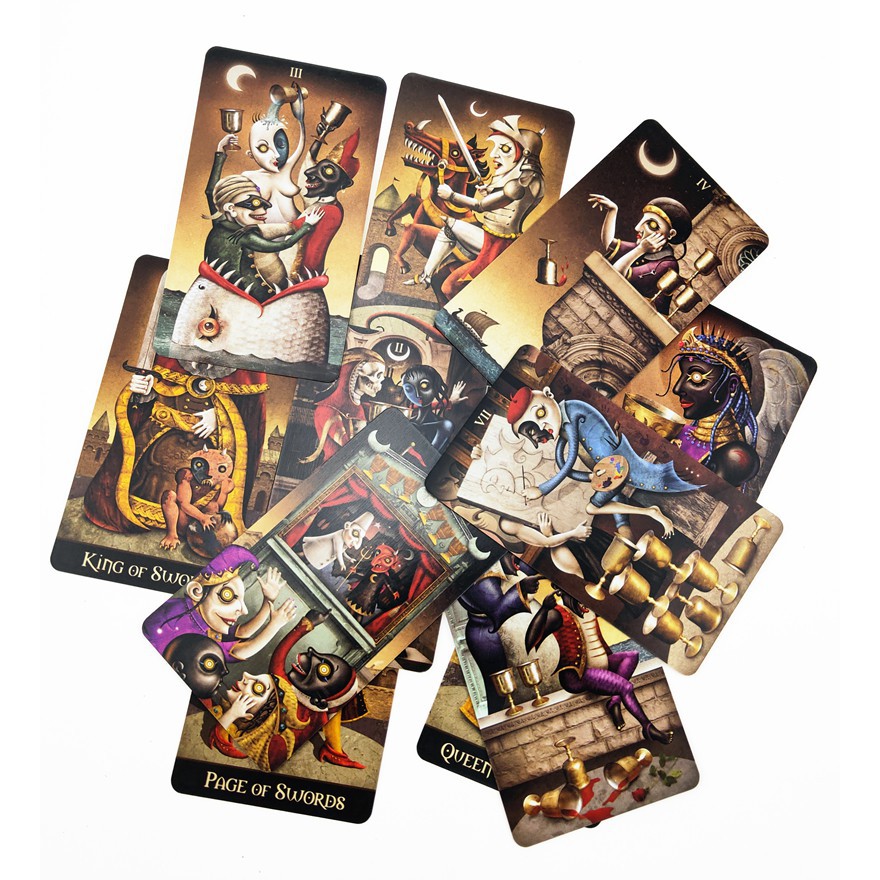 Bộ bài deviant moon tarot H25 deck borderless edition cards