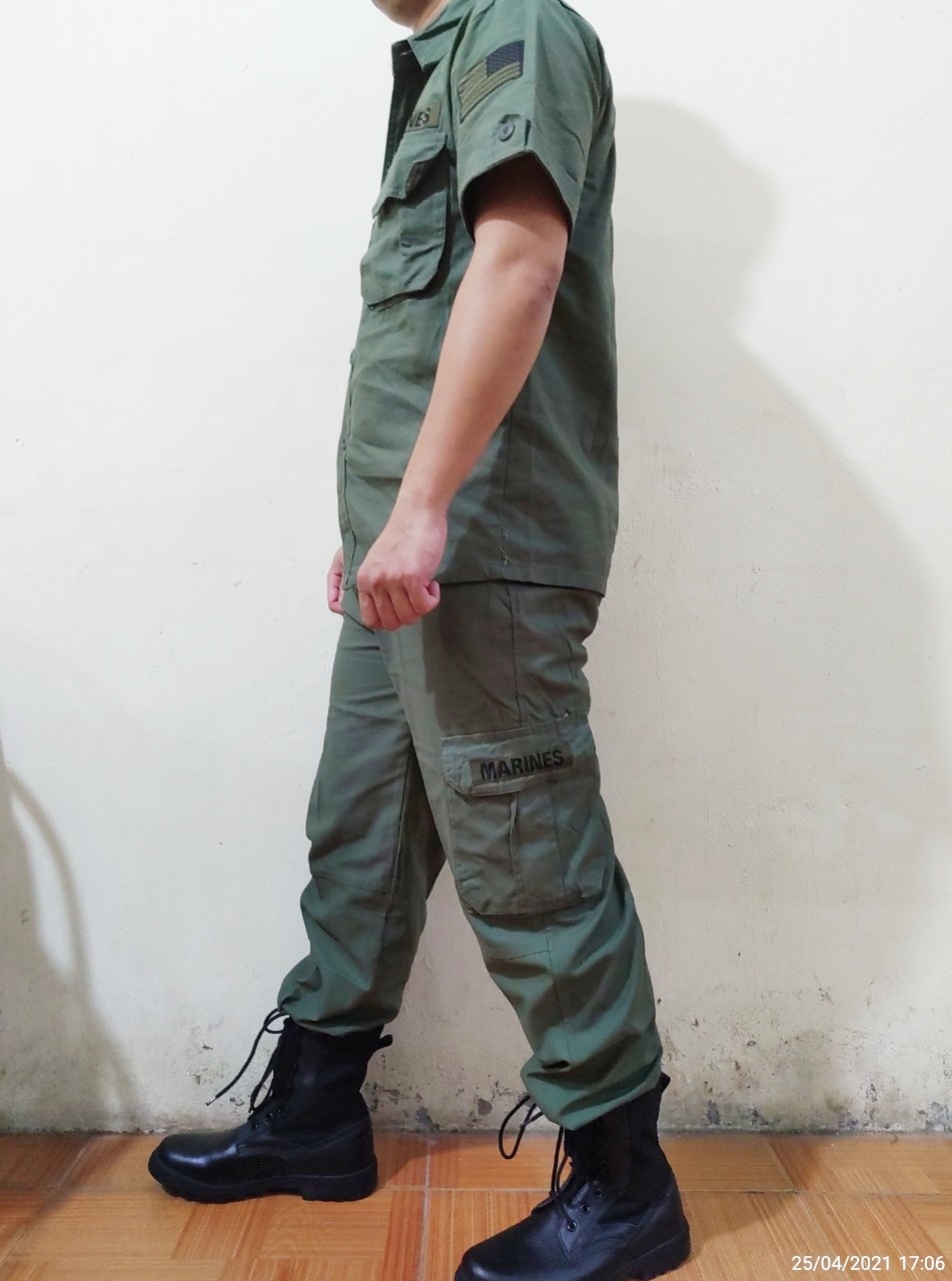 QUẦN ÁO LÍNH MÀU XANH CỘC