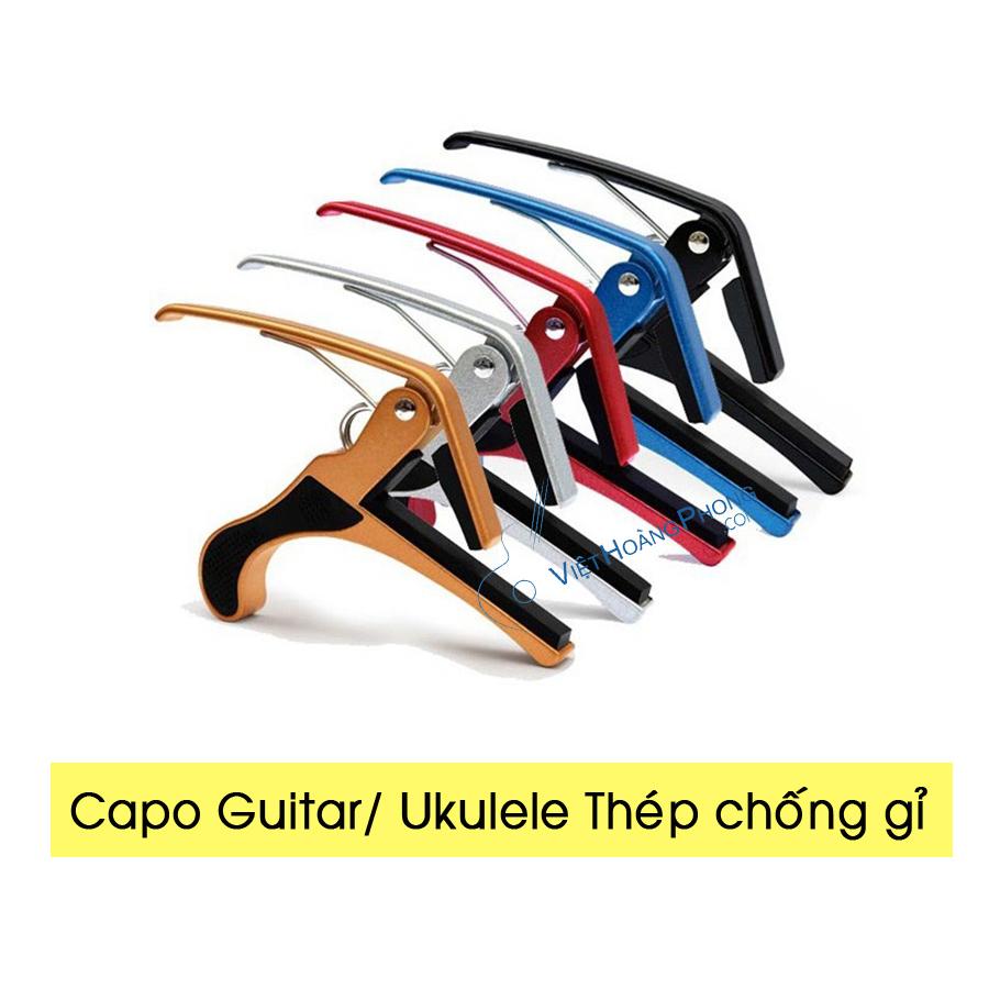 Capo Guitar/ Ukulele (Kẹp đàn Guitar/ Ukulele) Thép chống gỉ - Khách chọn màu - Việt Hoàng Phong