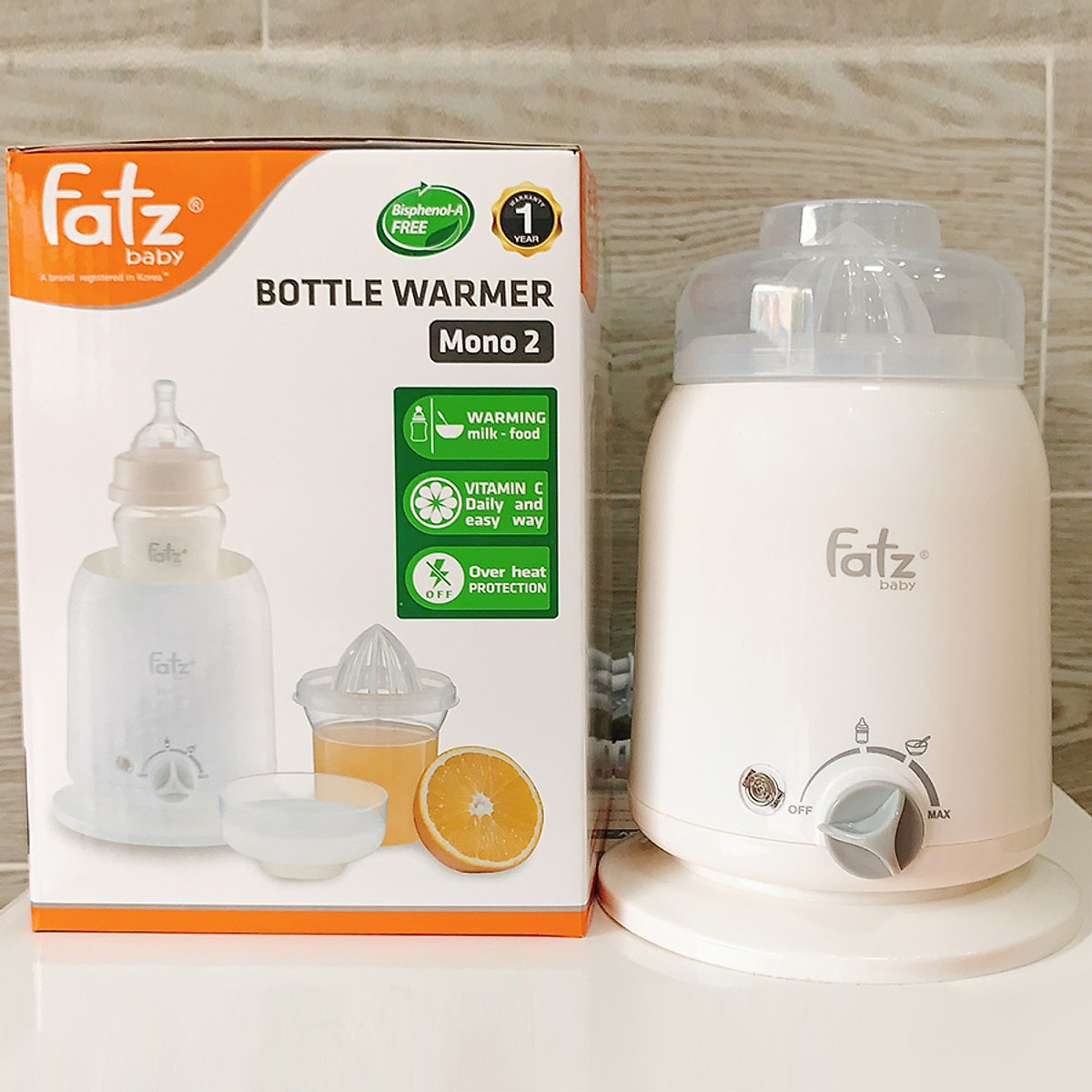 Máy hâm sữa Fatz Baby 4 chức năng FB3002SL (hâm sữa, hâm thức ăn, tiệt trùng, vắt cam)