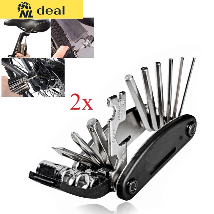 Nldeal Combo 2 Bộ Dụng Cụ Sữa Chữa Cầm Tay Jeep Mini 13in1 Chuyên Dụng Cho Xe Đạp, Cắm Trại