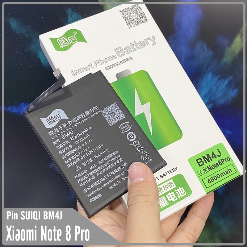 Pin Suiqi Li-ion thay thế cho Xiaomi Redmi Note 8 Pro (BM4J) 4800mAh