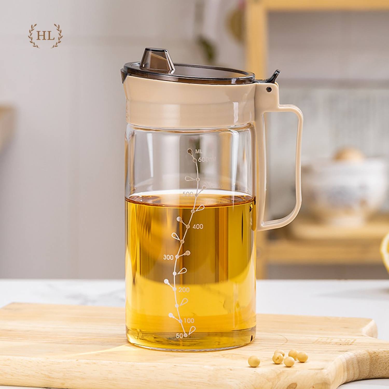 Bình dầu thuỷ tinh 600ml - 800ml | hũ thủy tinh nắp kín rót dầu ăn - gia vị - nước chấm tiện dụng