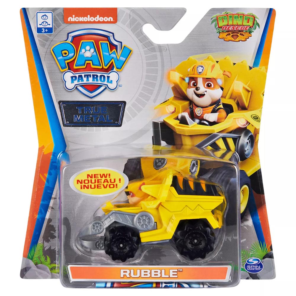 Đồ chơi mô hình Xe chó cứu hộ Paw Patrol True Metal tỷ lệ 1:55 - Rubble Dino Rescue