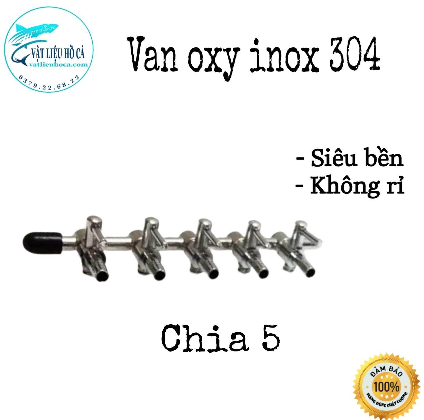 Van oxy inox chia 5, van chia oxy