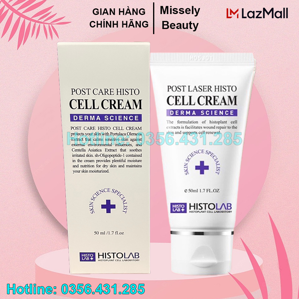 Kem dưỡng ẩm phục hồi da sau laser post care histolab cell cream 50ml