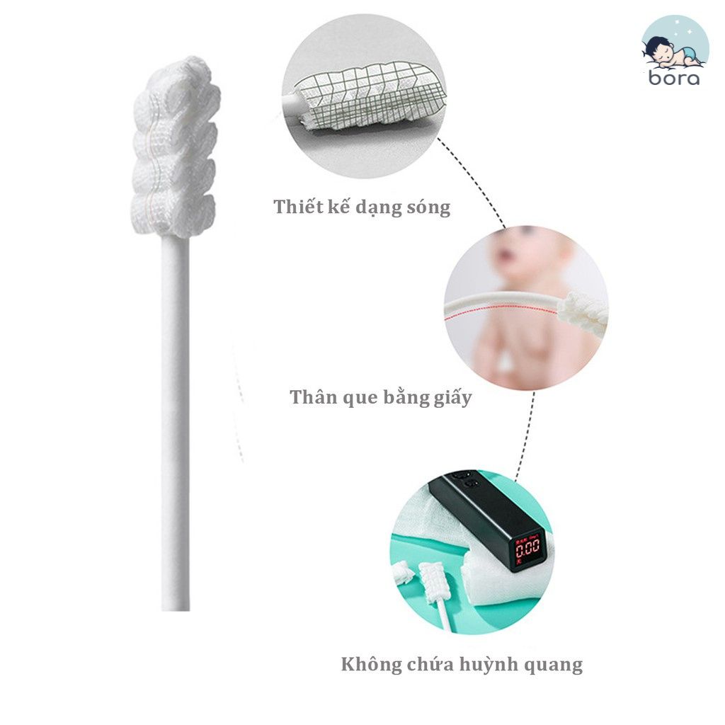 Que tưa lưỡi, rơ lưỡi V-coool, hộp 30 que