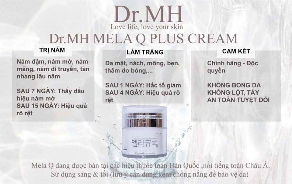 Kem Mờ Nám Dr.MH Mela Q Plus Hàn Quốc 50ml Chính Hãng