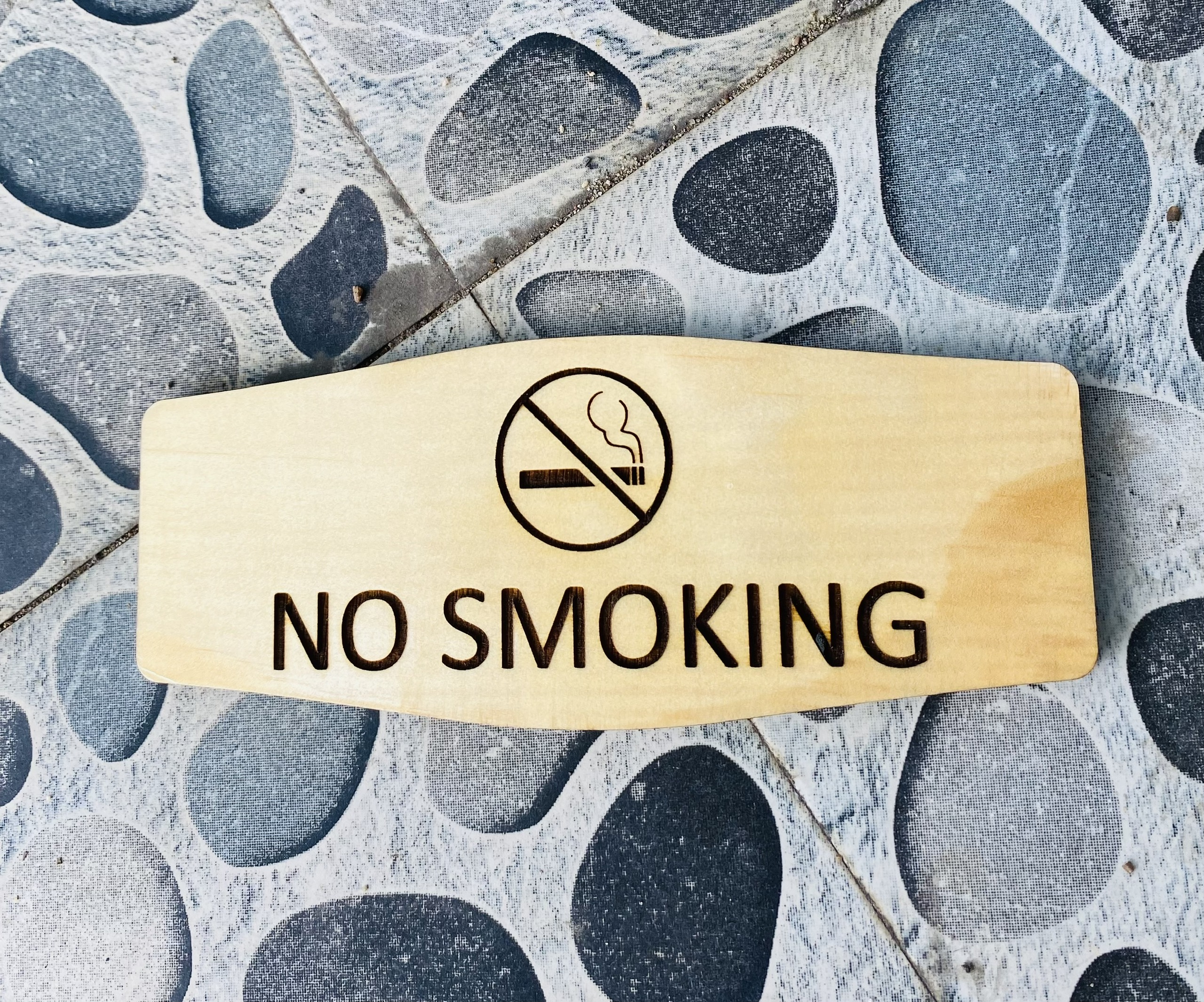 Bảng gỗ No Smoking (20x9) - Xưởng LUXI decor