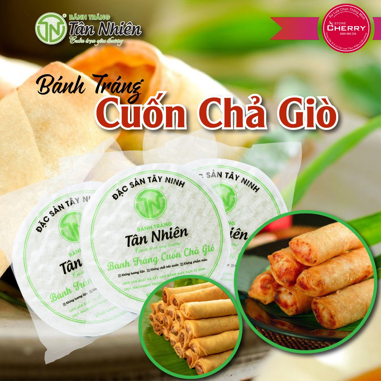 Bánh tráng cuốn chả giò Tân Nhiên 250g (loại 16cm)