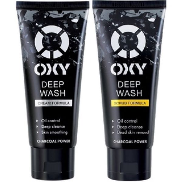Kem rửa mặt oxy có hạt sạch sâu 100g deep wash scrub formula màu đen