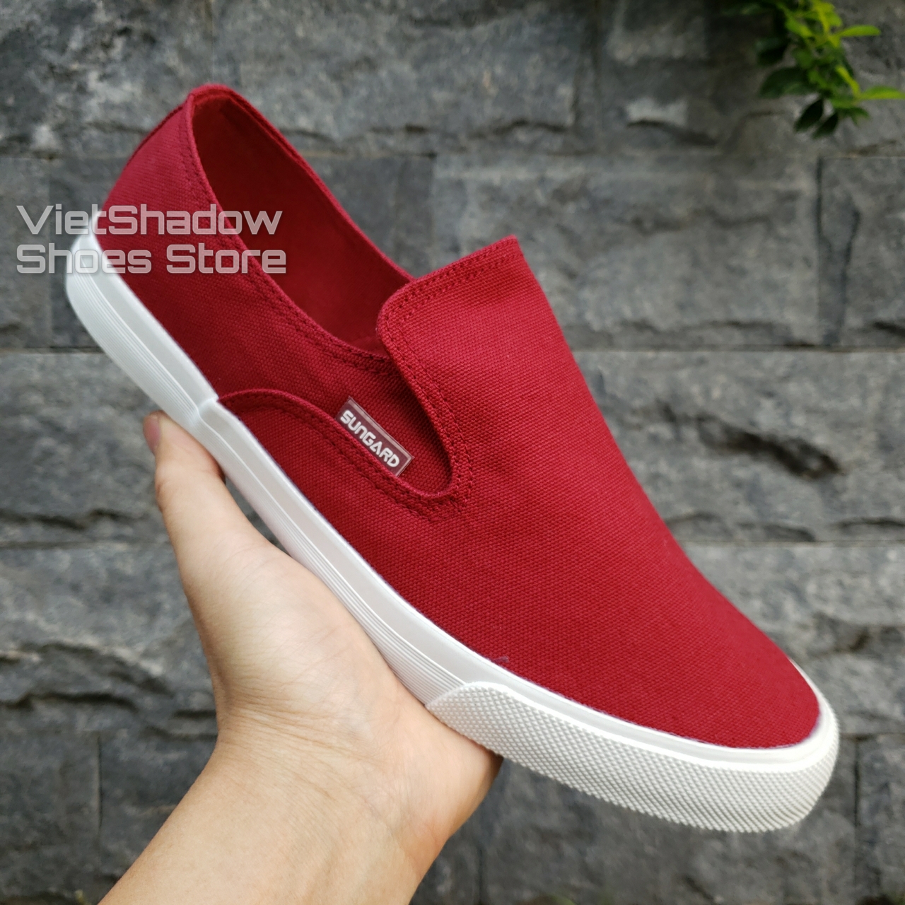 Slip on nam - Giày lười vải nam cao cấp 3768 - Vải thô 4 màu (đen) (khaki) (Xanh) (Đỏ) - Mã SP 616