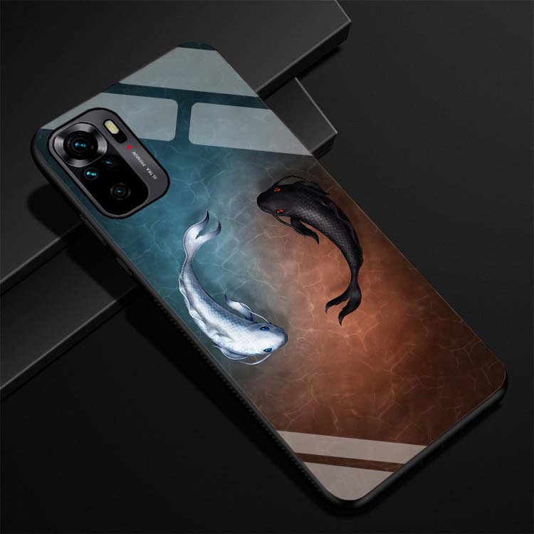 Ốp Xiaomi Redmi Note 10, Note 10s, Note 10 Pro, Note 10 5G Lưng kính cường lực Sáng Bóng