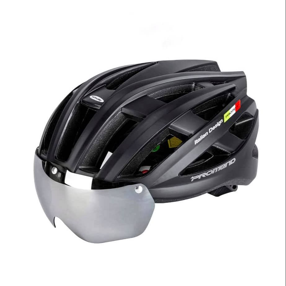 [HCM]Nón bảo hiểm xe đạp Promend - mũ siêu nhẹ kính nam châm