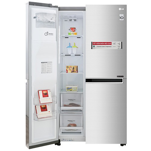 [Trả góp 0%]Tủ Lạnh Side-by-Side LG Inverter 601 Lít GR-D247JDS