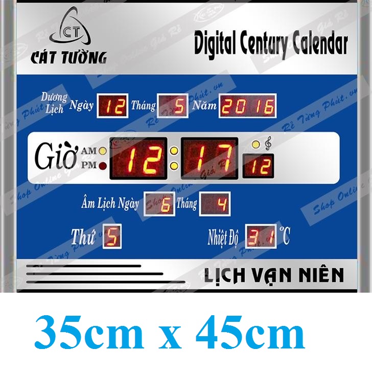 [HCM]ĐỒNG HỒ LỊCH VẠN NIÊN ĐIỆN TỬ(Có âm lịch)