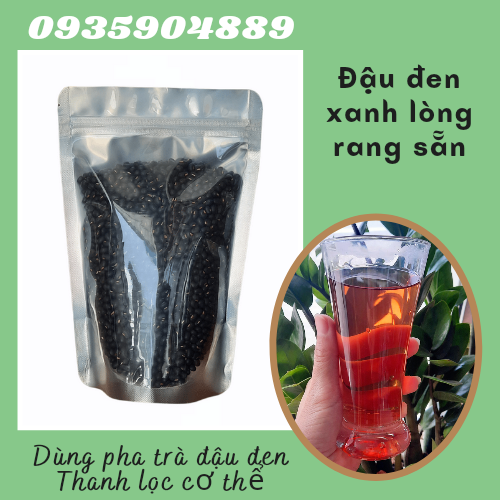1Kg Đậu Đen Lòng Xanh Rang Sẵn - Dùng Pha Trà