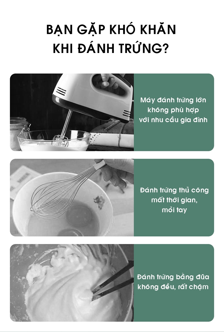 [SALE SỐC] Máy đánh trứng, đánh sữa, đánh bọt cafe cầm tay mini bằng điện 3 tốc độ