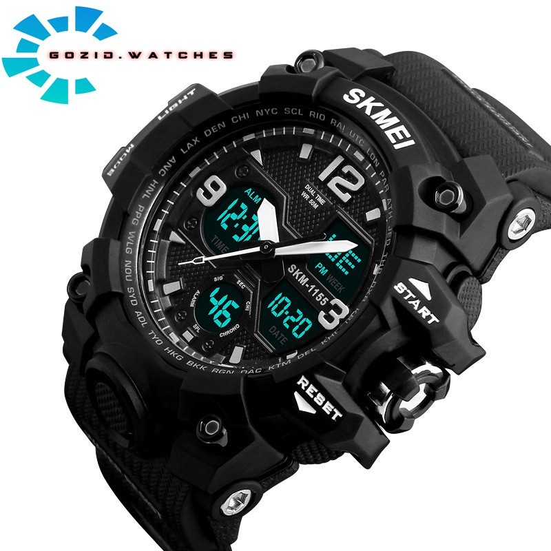 Đồng hồ điện tử nam thể thao chính hãng SKMEI 1155B thể thao đa chức năng siêu bền SM25 -Gozid.watches