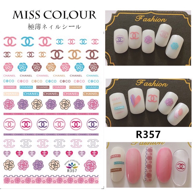 Sticker dán móng tay nail 3d thương hiệu mới