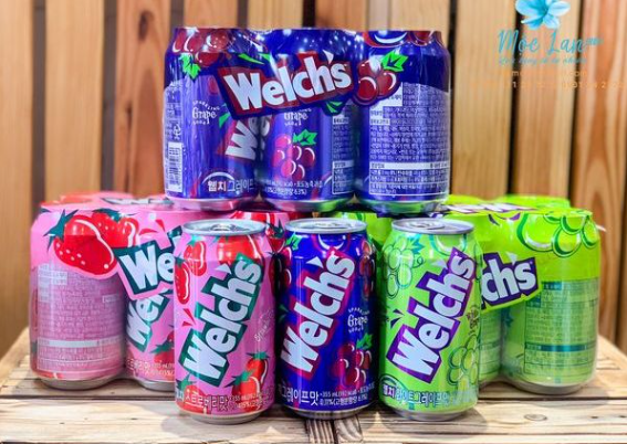 Nước Trái Cây Soda Welch's Hàn Quốc 355ml