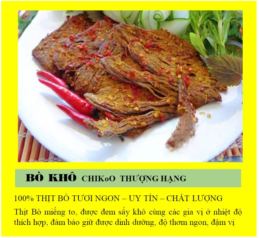 Bò khô chikoo thượng hạng 500g