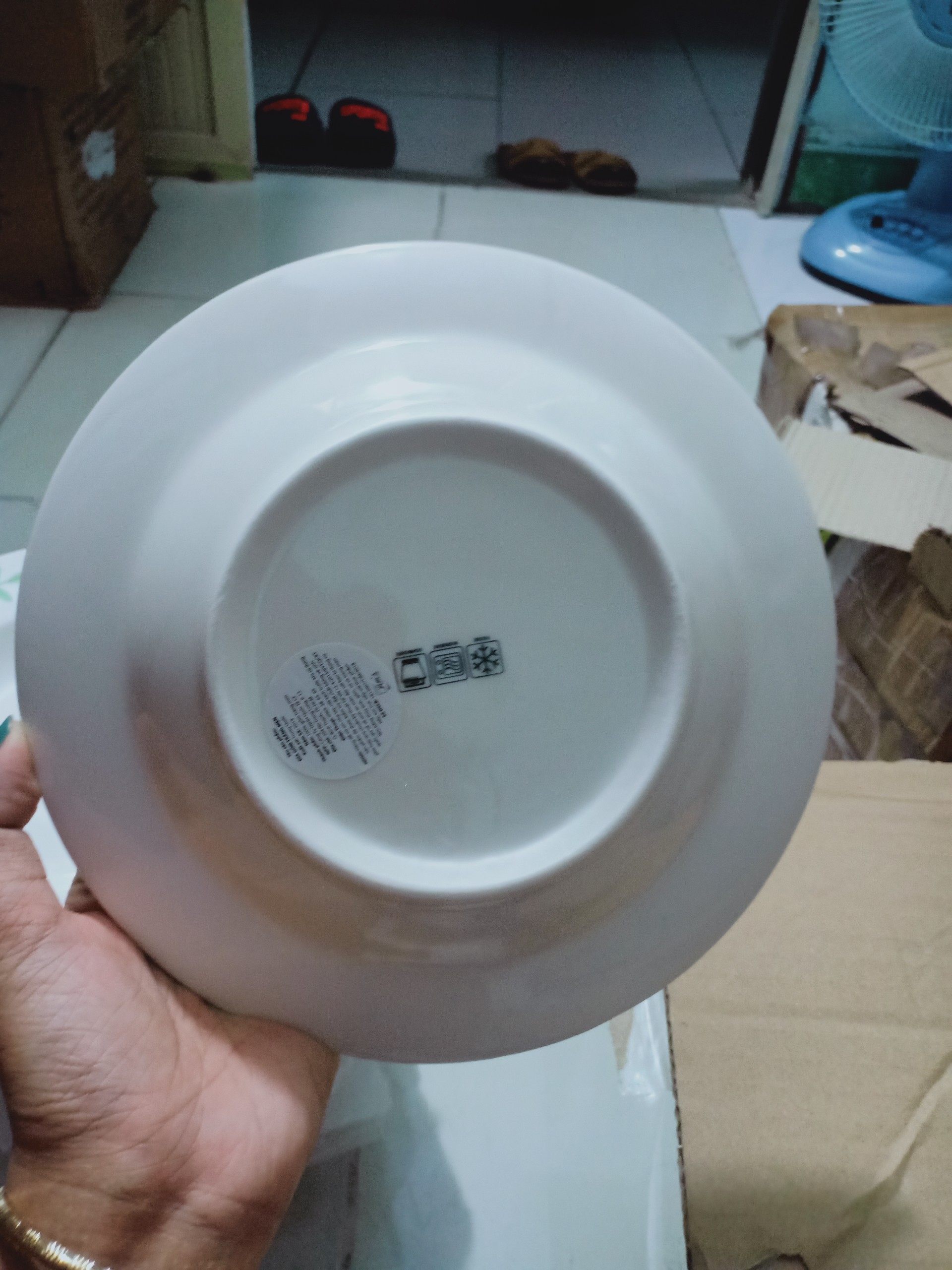 Combo 6 dĩa sứ cao cấp in hình viền hoa lá
