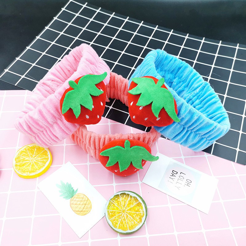 (FREE SHIP) Băng đô trái dâu, băng đô dâu tây 3D, bờm tóc Hàn Quốc