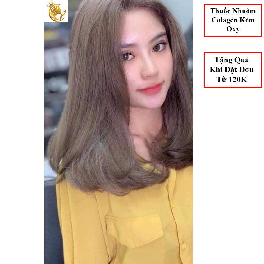 Thuốc Nhuộm Tóc Màu Nâu Tây Kèm Oxy