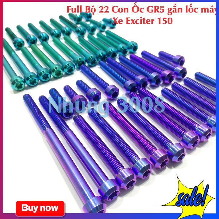 [HCM]Full Bộ Ốc Gắn Lốc Máy cho xe Exciter 150 - Siêu xịn