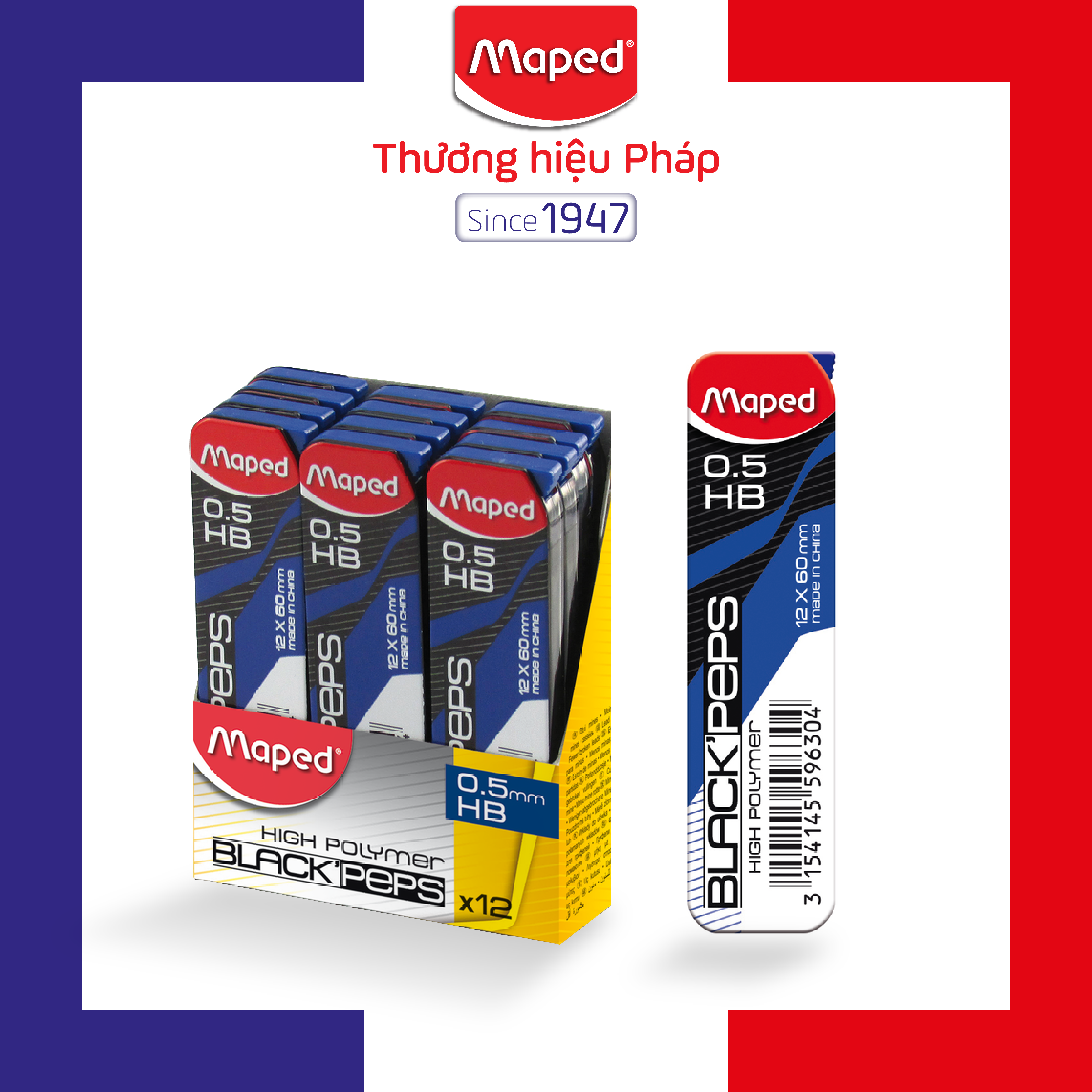 MAPED - Ruột chì bấm HB 0.5mm