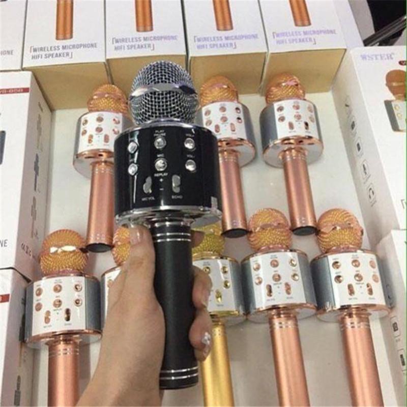 Mic Sing Karaoke Bluetooth Wireless Built-in speaker Echo Warm mini portable karaoke microphone mic sing on car mic best karaoke song