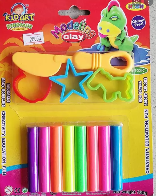 VỈ ĐẤT SÉT 8 Thai Lan Star kids- Tặng 3 khuôn nặn và dao cắt- AN TOÀN CHO BÉ KHÔNG Gluten