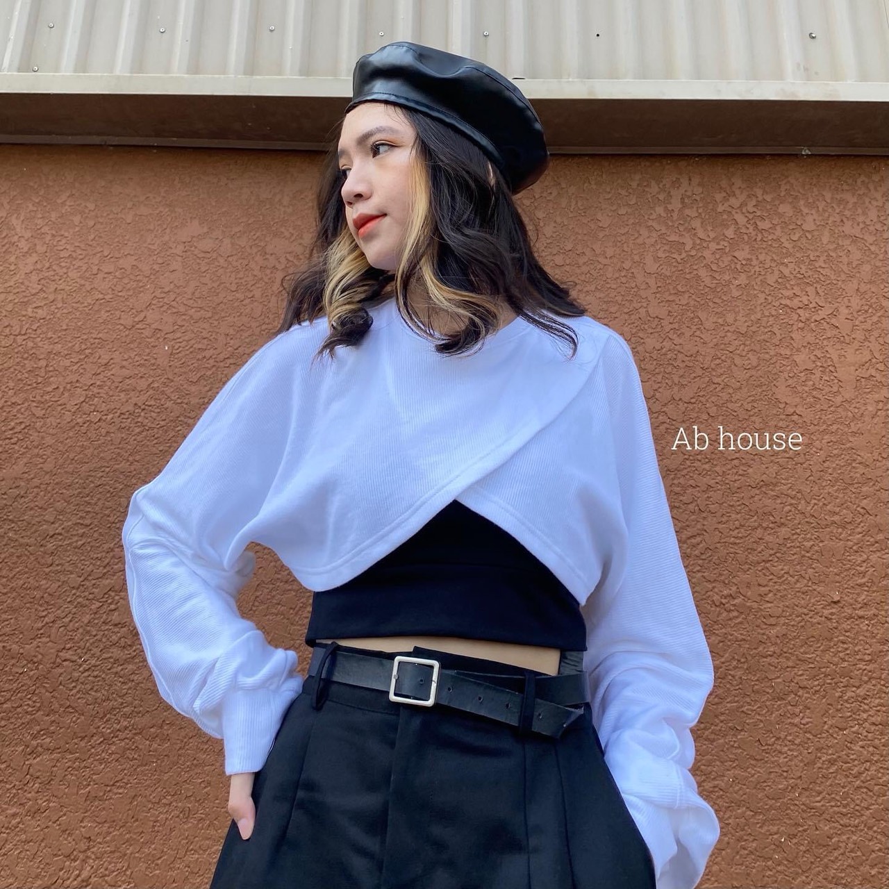 SET ÁO CẶP 2 MÓN CROPTOP ĐẮP CHÉO