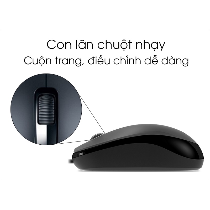 [HÀNH CHÍNH HÃNG ] Chuột Genius USB có dây DX-110 (ĐEN) 1200DPI[BẢO HÀNH 24 THÁNG]